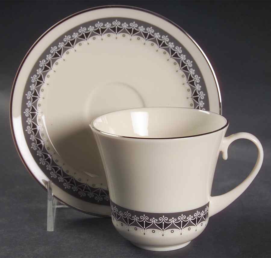 Kimberly Flat Cup & Saucer Set by Pickard-1
