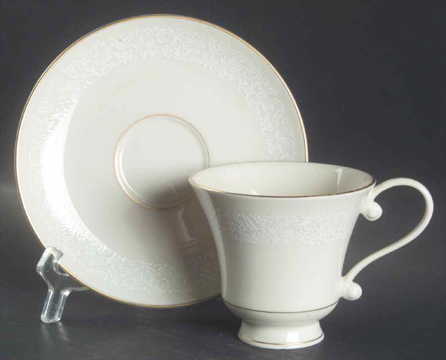 Lace Footed Cup & Saucer Set by Pickard-1