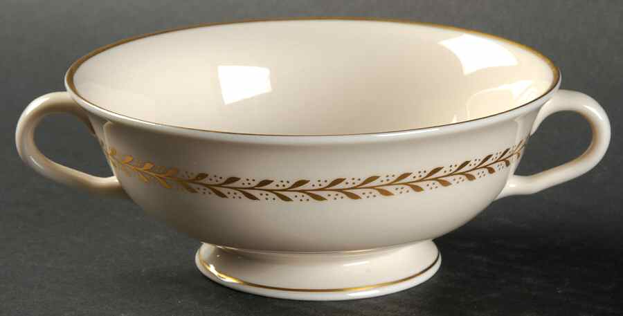 Laurel Footed Cream Soup Bowl by Pickard-1