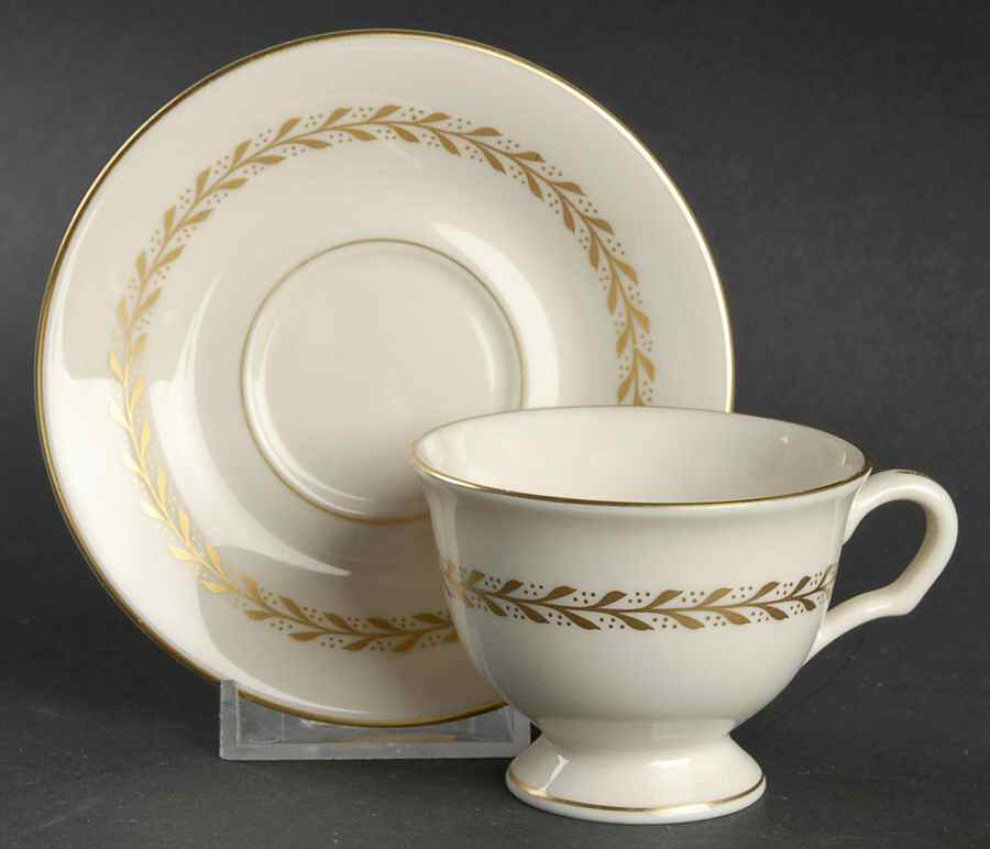 Laurel Footed Demitasse Cup & Saucer Set by Pickard-1