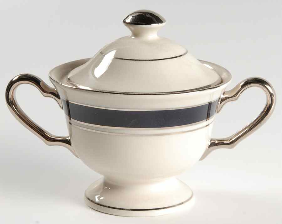 Lincoln Sugar Bowl & Lid by Pickard-1