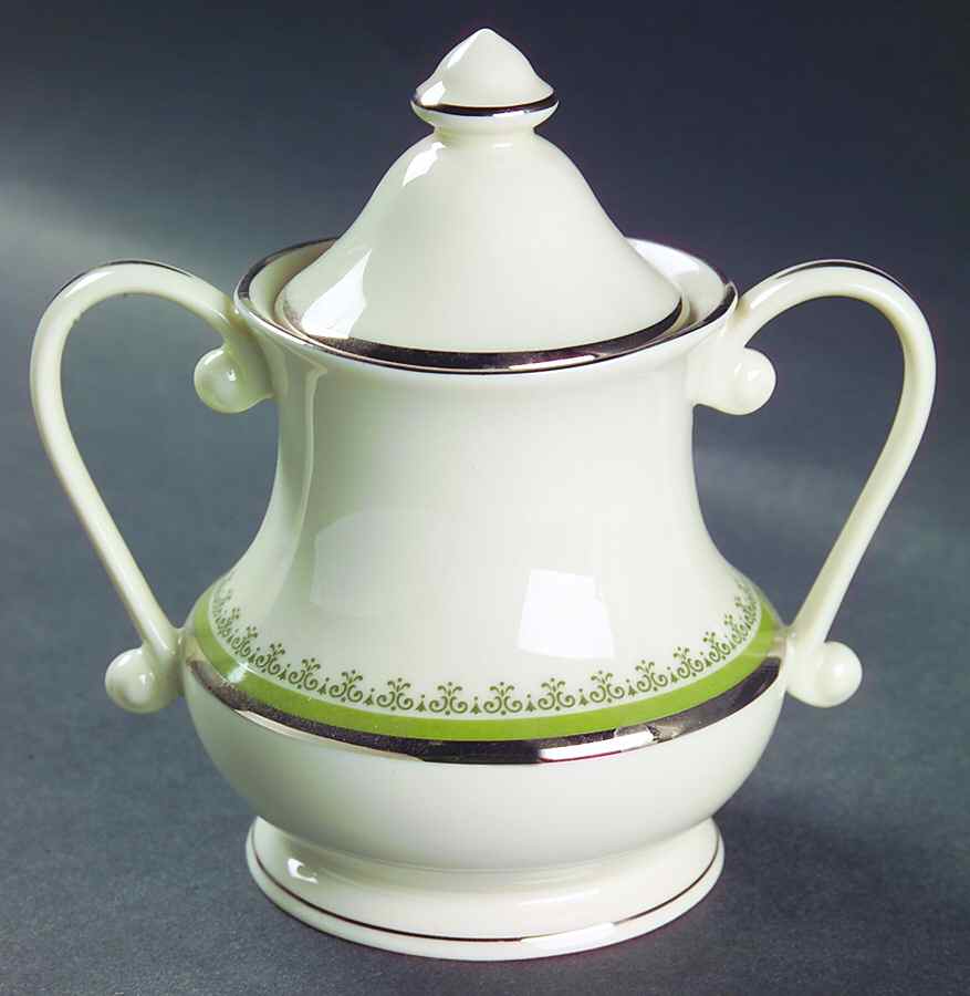 Marquis Sugar Bowl & Lid by Pickard-1