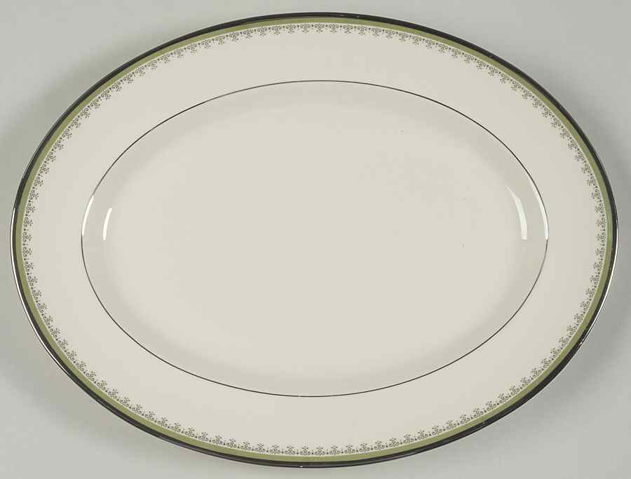 Marquis 12" Oval Serving Platter by Pickard-1