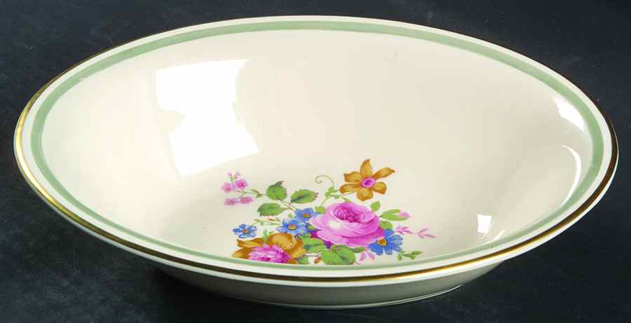 Marguerite 9" Oval Vegetable Bowl by Pickard-1