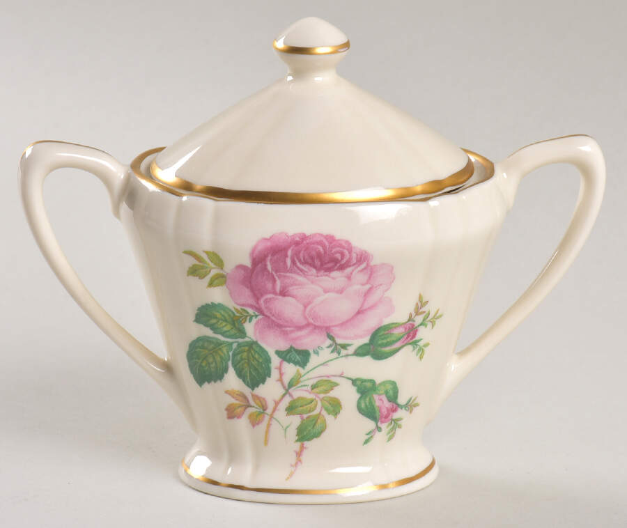 Maria Sugar Bowl & Lid by Pickard-1