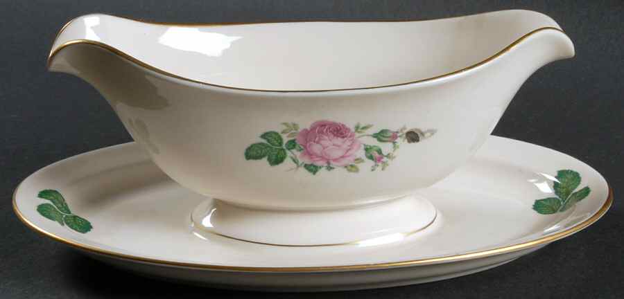 Maria Gravy Boat with Attached Underplate by Pickard-1