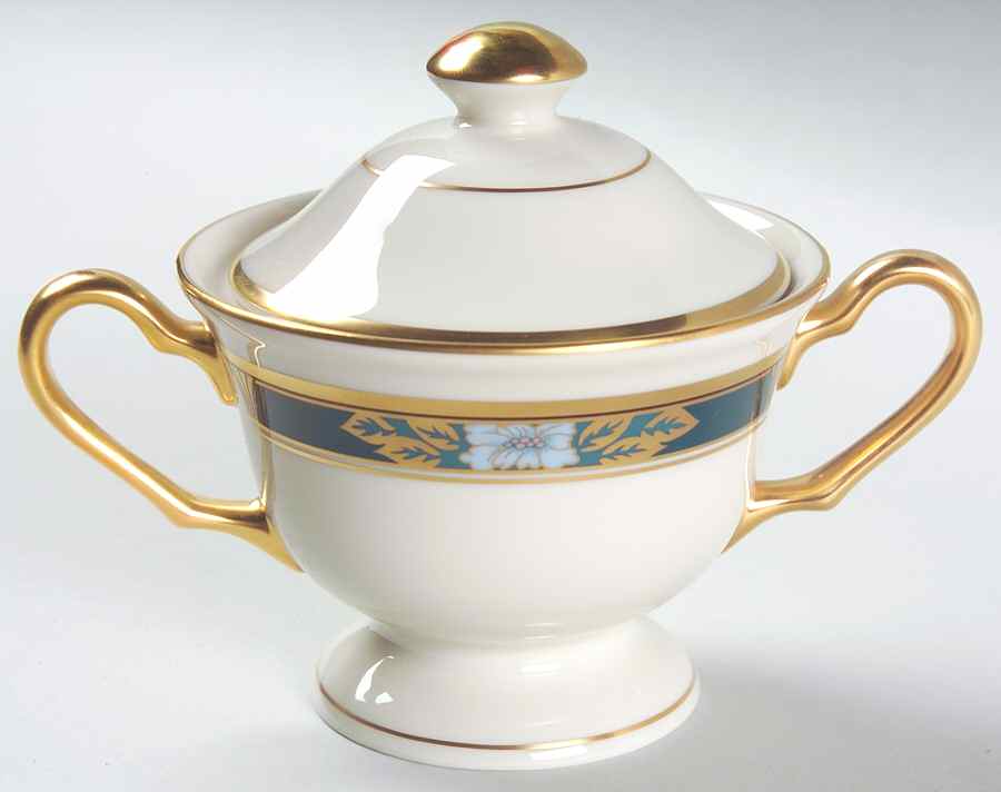 Martinique Sugar Bowl & Lid by Pickard-1