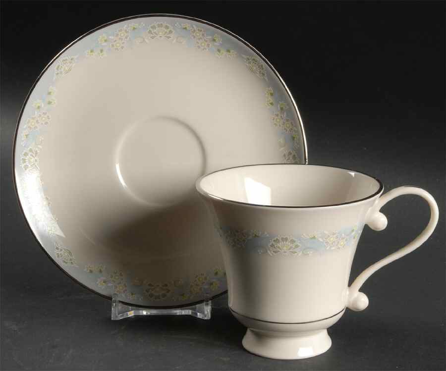 Misty Garden Footed Cup & Saucer Set by Pickard-1
