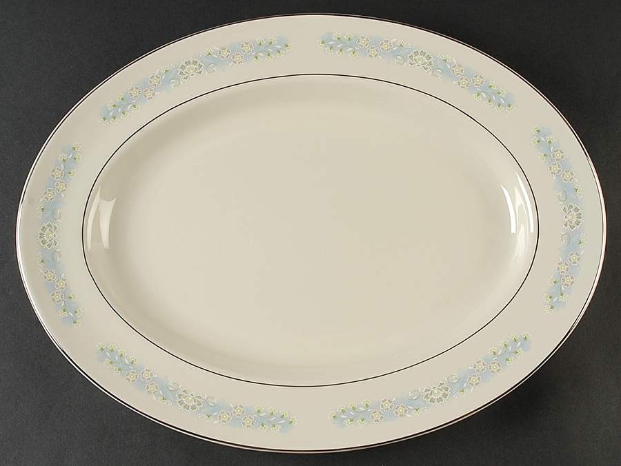 Misty Garden 15" Oval Serving Platter by Pickard-1