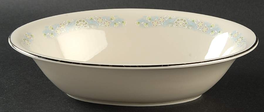 Misty Garden 9" Oval Vegetable Bowl by Pickard-1