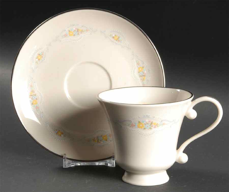 Minuet Footed Cup & Saucer Set by Pickard-1
