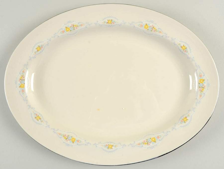 Minuet 14" Oval Serving Platter by Pickard-1