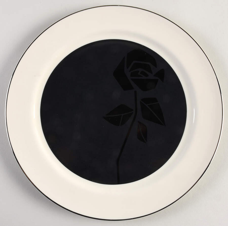 Midnight Rose Dinner Plate by Pickard-1