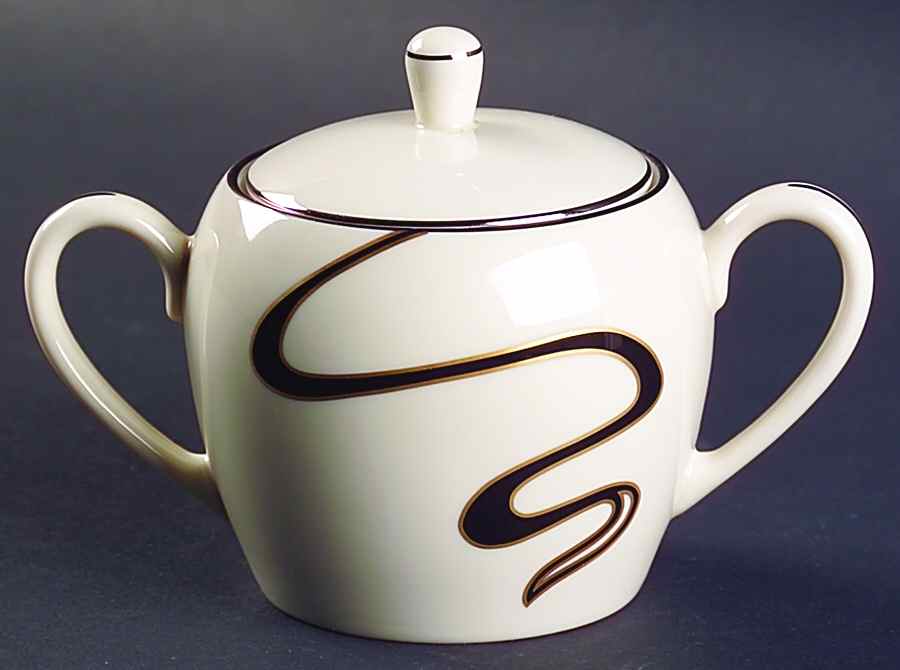 Mirage Sugar Bowl & Lid by Pickard-1