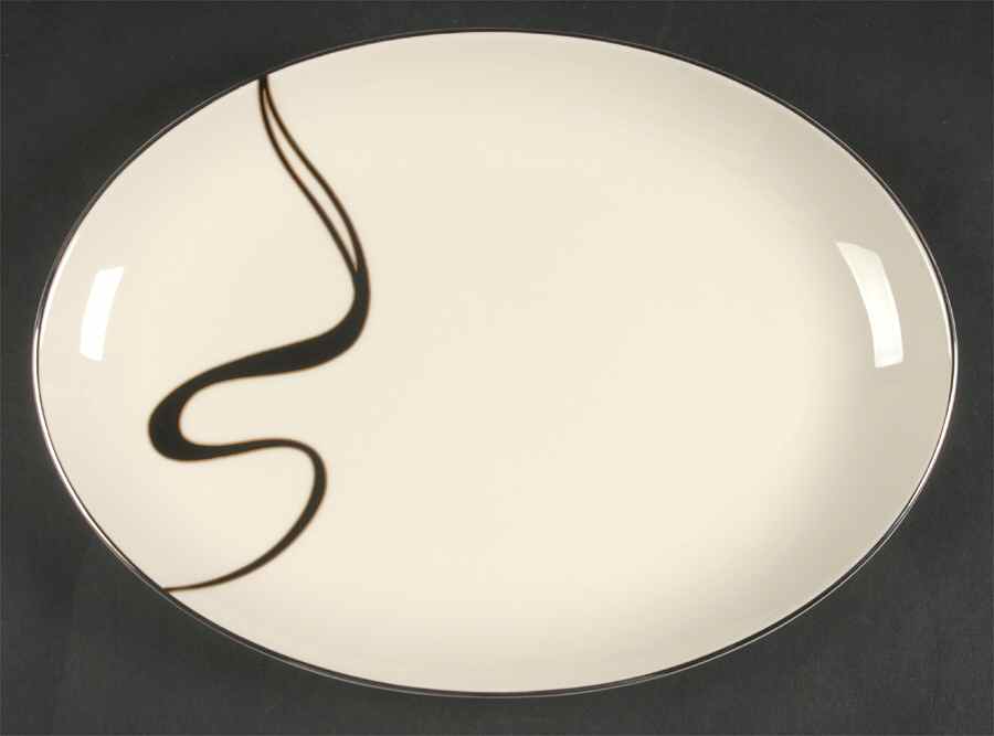 Mirage 12" Oval Serving Platter by Pickard-1