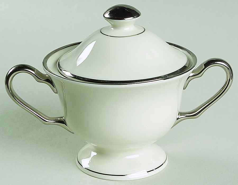 Mist Sugar Bowl & Lid by Pickard-1