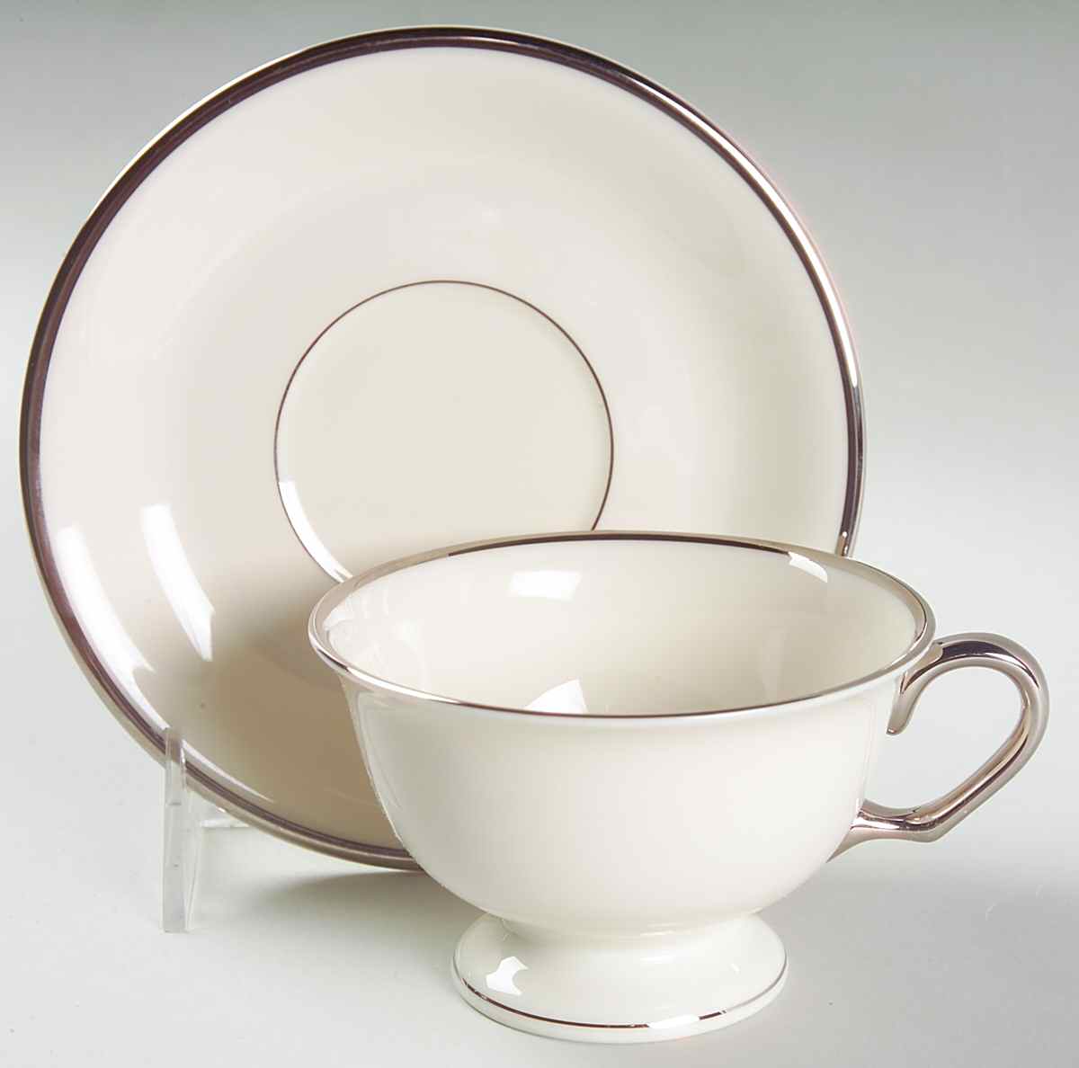Mist Footed Cup & Saucer Set by Pickard-1