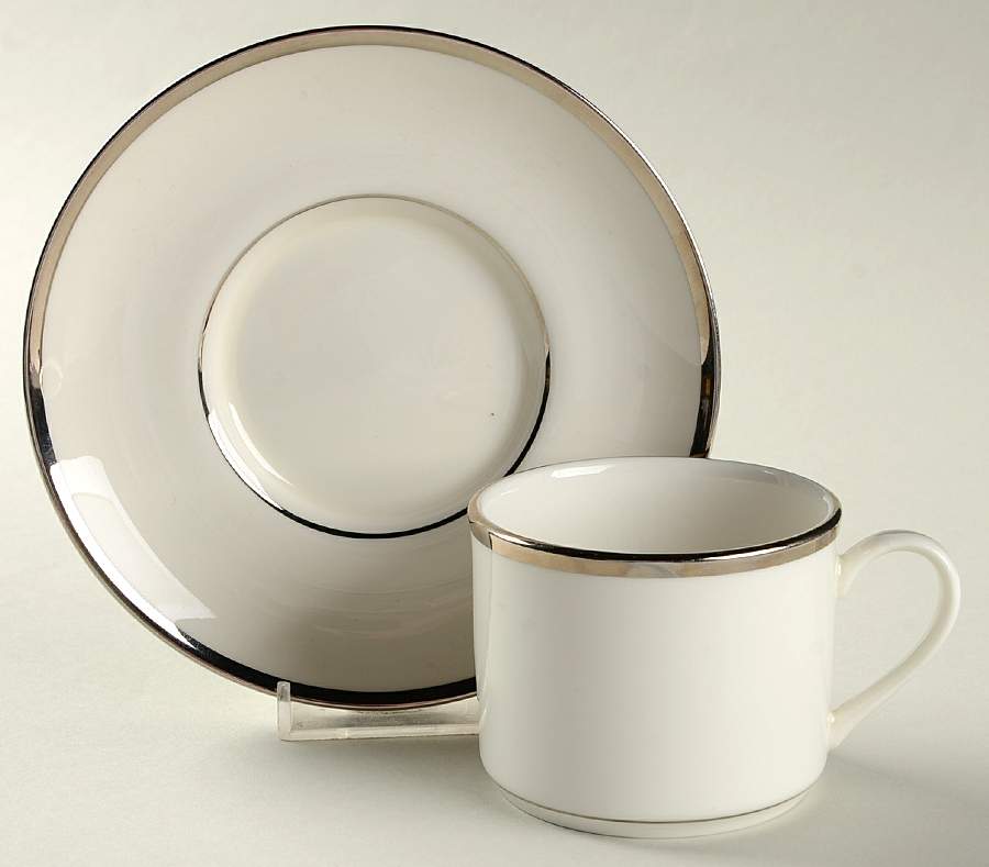 Mist Flat Cup & Saucer Set by Pickard-1
