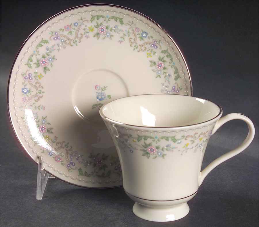 Morning Mist Footed Cup & Saucer Set by Pickard-1