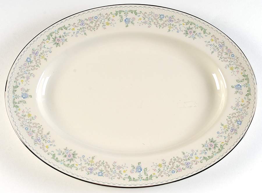 Morning Mist 15" Oval Serving Platter by Pickard-1