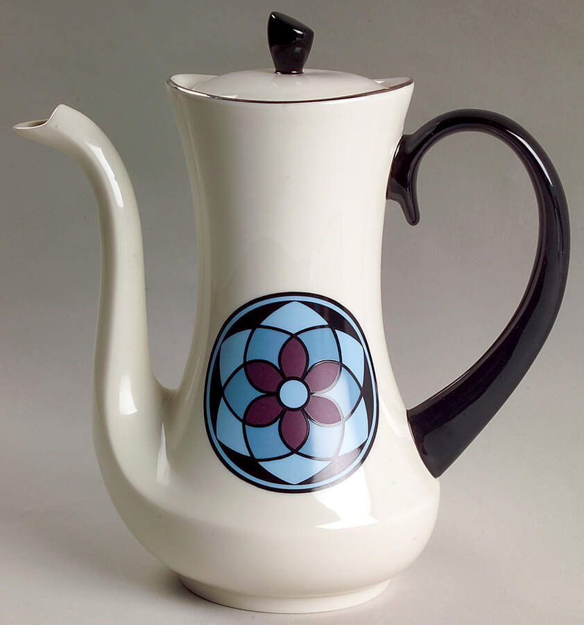 Mosaic Coffee Pot & Lid by Pickard-1
