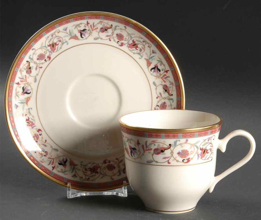 Natasha Flat Cup & Saucer Set by Pickard-1