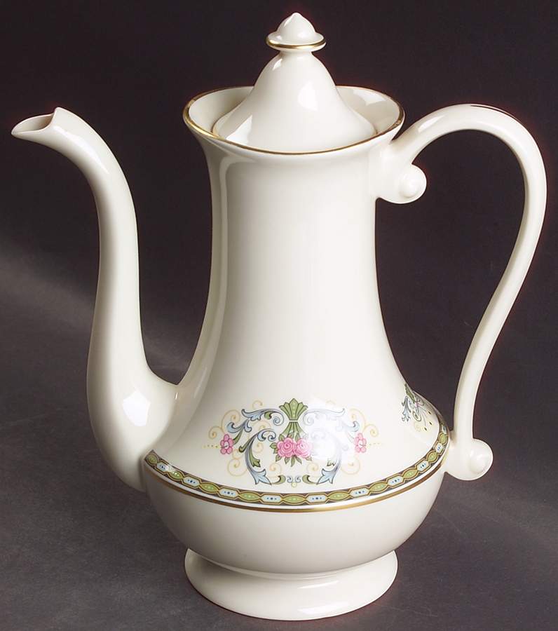 Navarre Tea/Coffee Pot & Lid by Pickard-1
