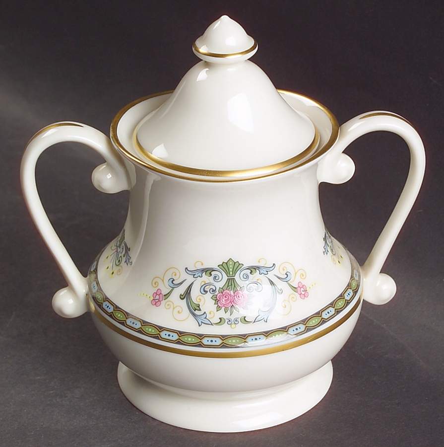 Navarre Sugar Bowl & Lid by Pickard-1