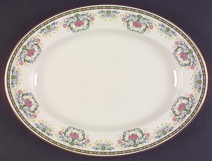 Navarre 15" Oval Serving Platter by Pickard-1