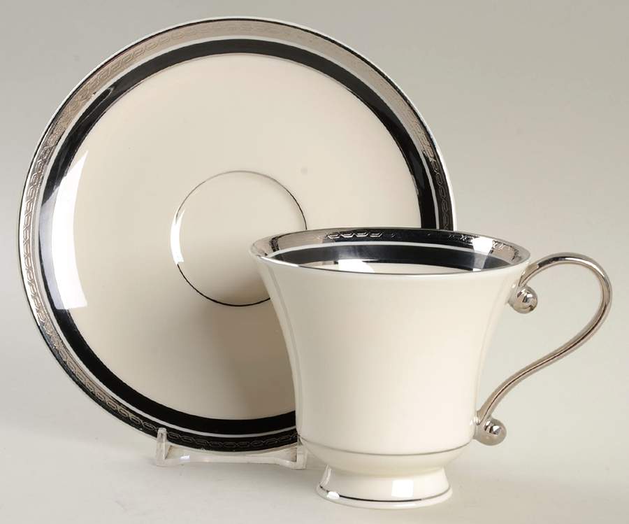 Nocturne Footed Cup & Saucer Set by Pickard-1