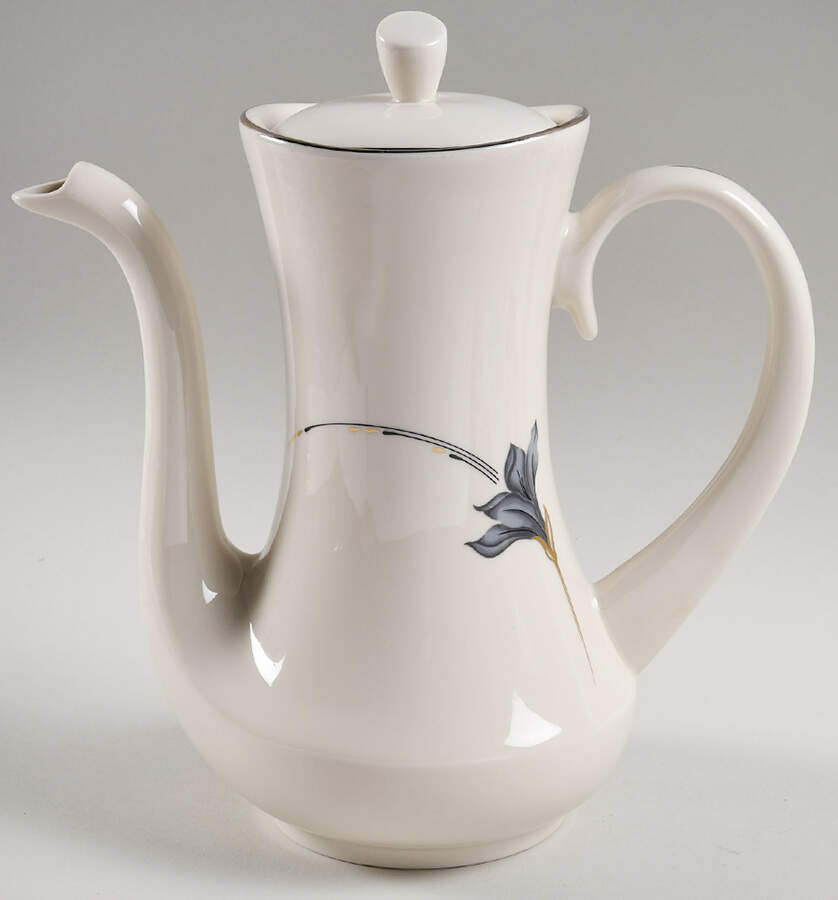 Nouveau Tea/Coffee Pot & Lid by Pickard-1