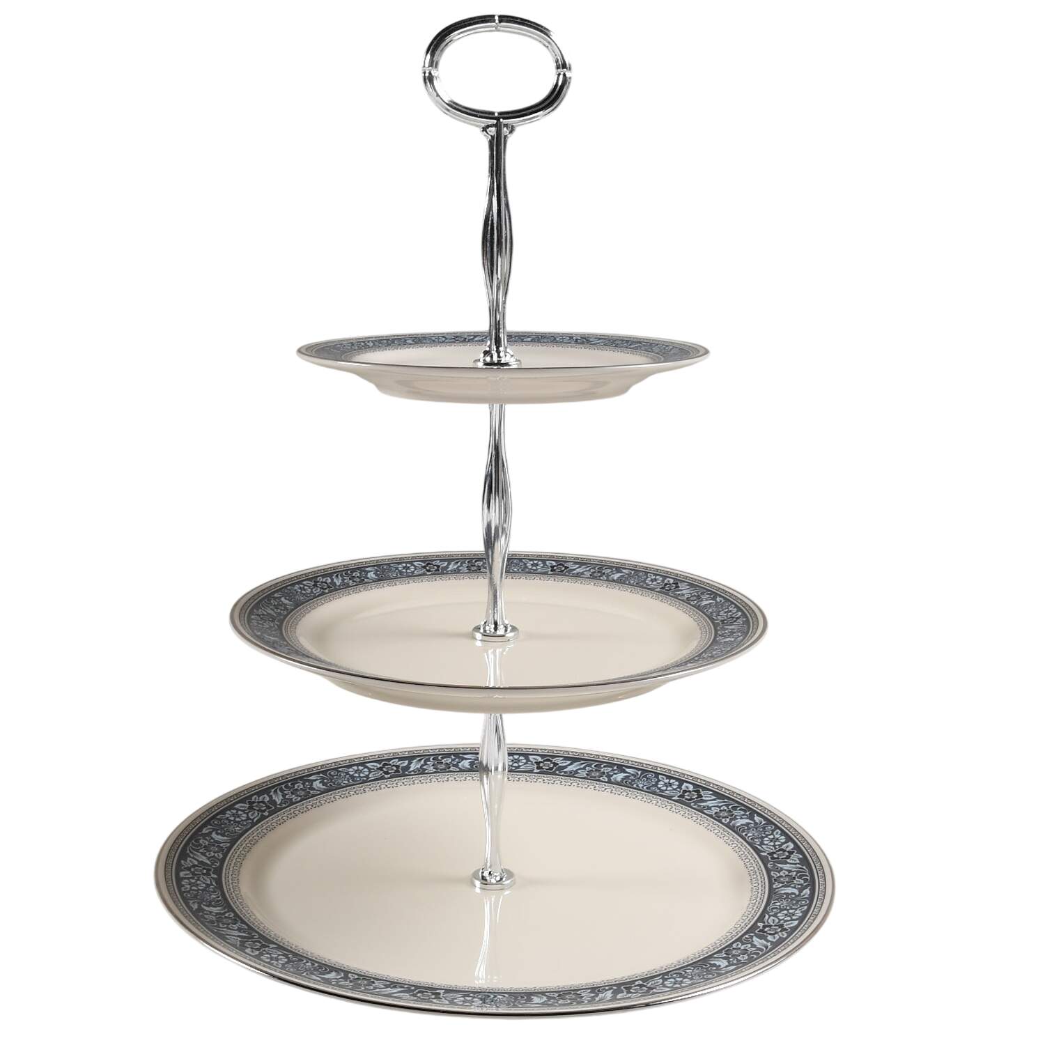 Overture 13 7/8"-14 1/4" 3-Tiered Serving Tray(DP,SP,BB) HC by Pickard-1