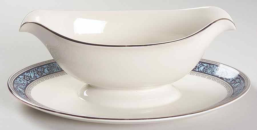 Overture Gravy Boat with Attached Underplate by Pickard-1