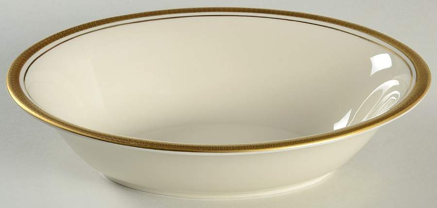 Palace (Ivory Background) 9" Oval Vegetable Bowl by Pickard-1