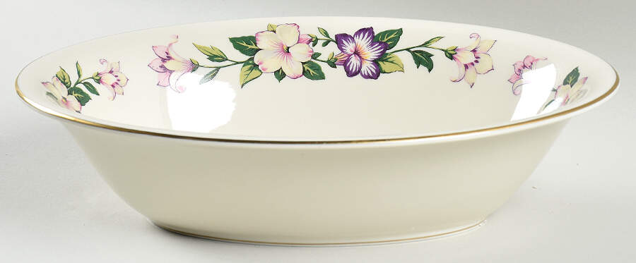 Pamela 9" Oval Vegetable Bowl by Pickard-1