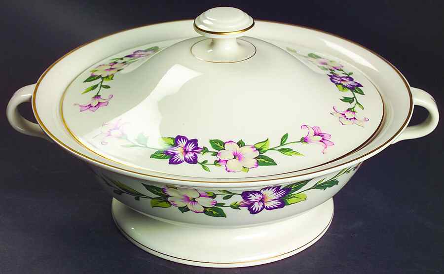 Pamela Round Covered Vegetable by Pickard-1