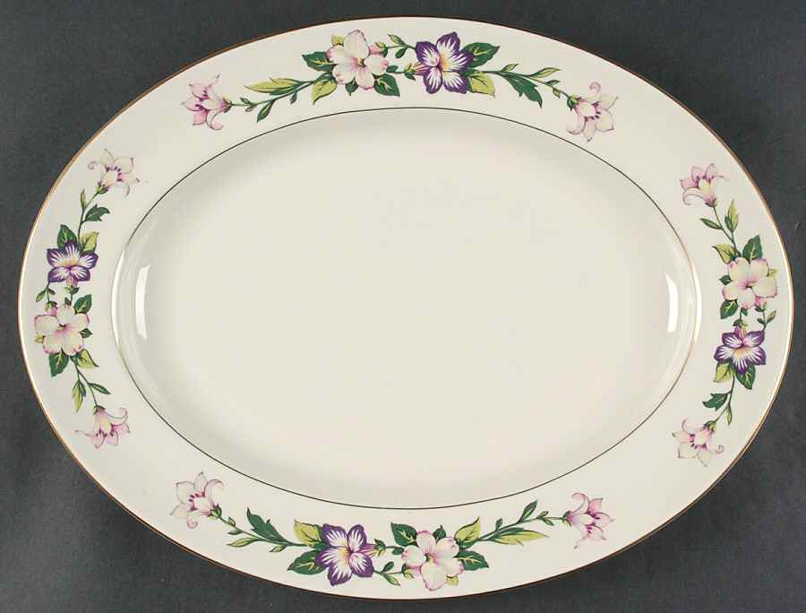 Pamela 15" Oval Serving Platter by Pickard-1