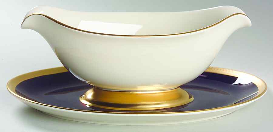 Palace Royale Gravy Boat with Attached Underplate by Pickard-1