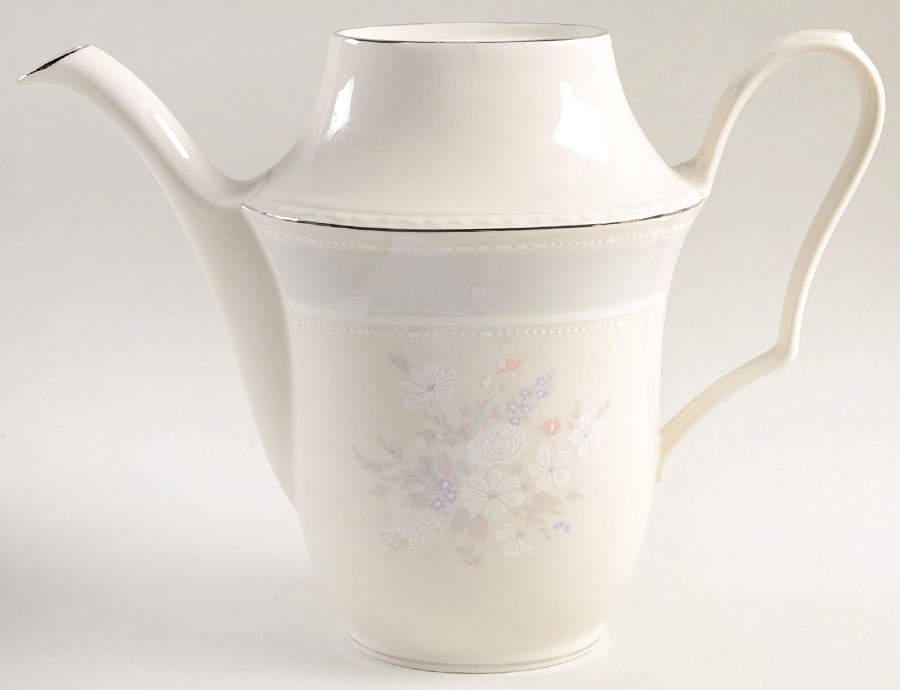 Pearl Bouquet Tea/Coffee Pot No Lid by Pickard-1