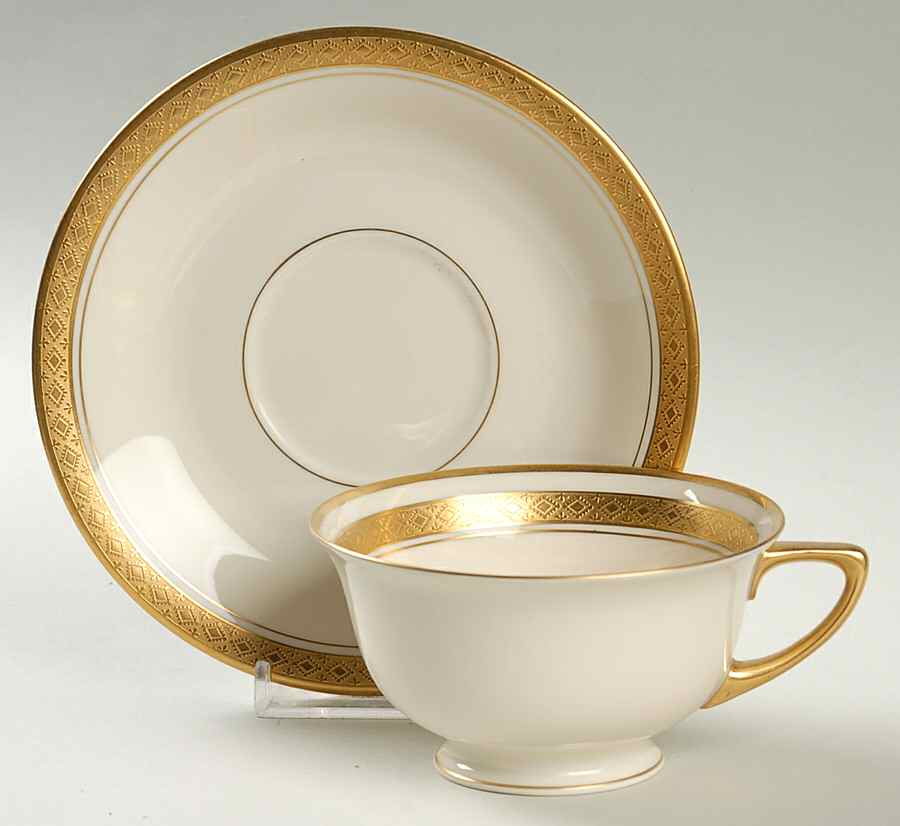 PIC1 Footed Cup & Saucer Set by Pickard-1