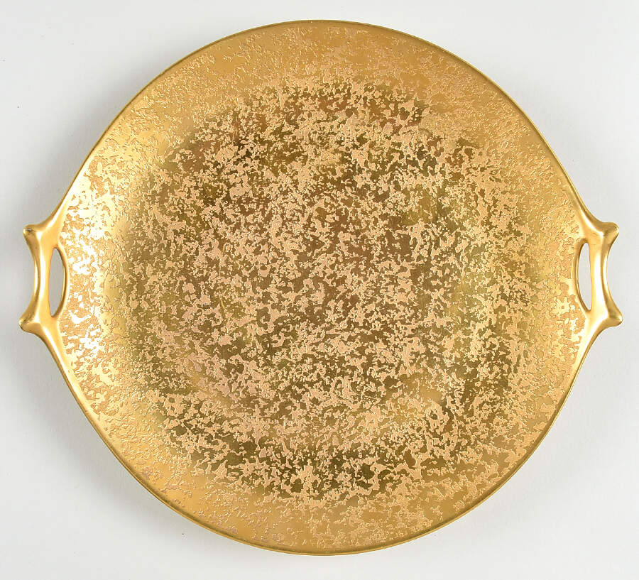 Plain Encrusted Handled Cake Plate by Pickard-1