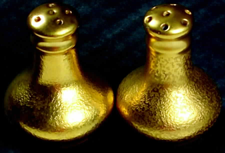 Plain Encrusted Individual Salt & Pepper Set by Pickard-1