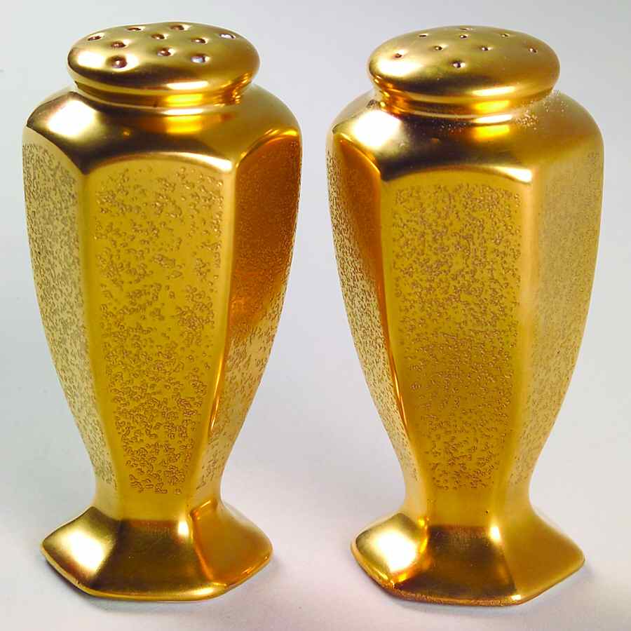 Plain Encrusted Salt & Pepper Set by Pickard-1
