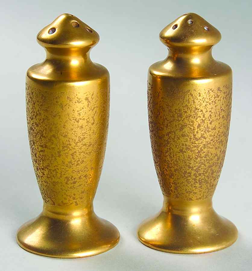 Plain Encrusted Individual Salt & Pepper Set by Pickard-1