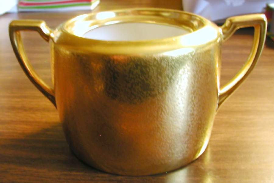 Plain Encrusted Sugar Bowl No Lid by Pickard-1