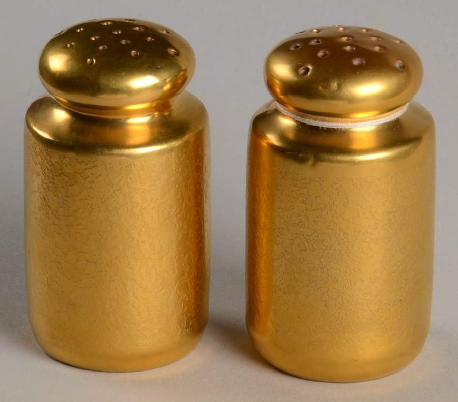 Plain Encrusted Salt & Pepper Set by Pickard-1