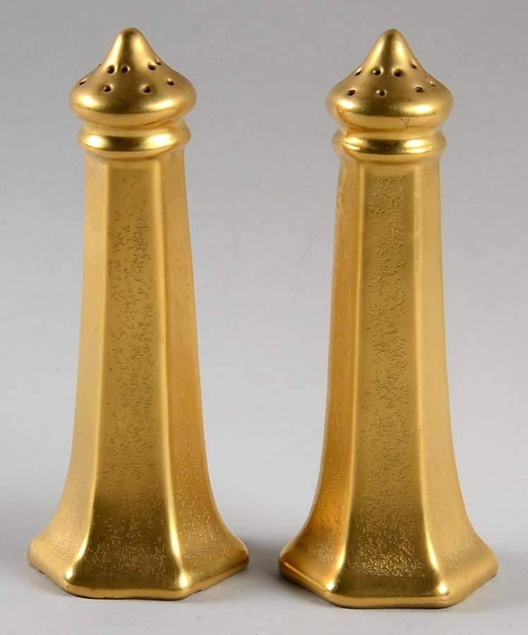 Plain Encrusted Salt & Pepper Set by Pickard-1
