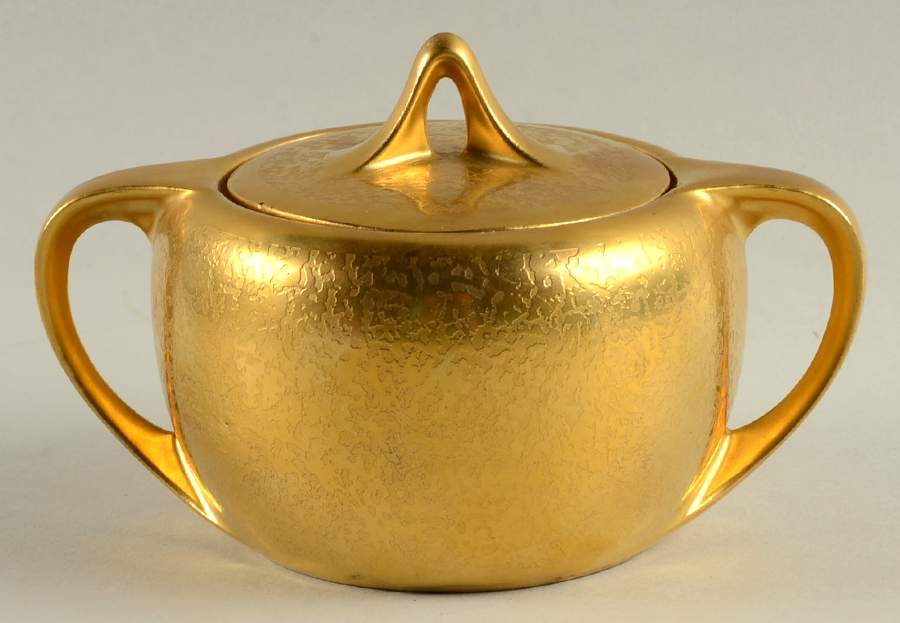 Plain Encrusted Sugar Bowl & Lid by Pickard-1