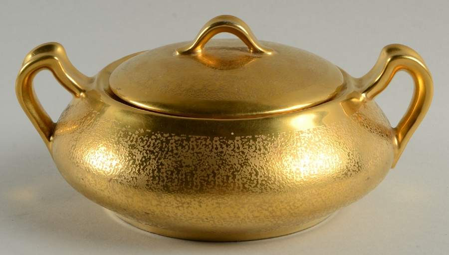 Plain Encrusted Sugar Bowl & Lid by Pickard-1