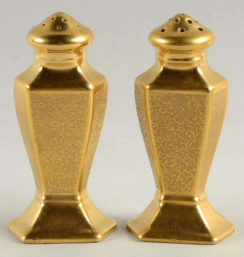Plain Encrusted Salt & Pepper Set by Pickard-1
